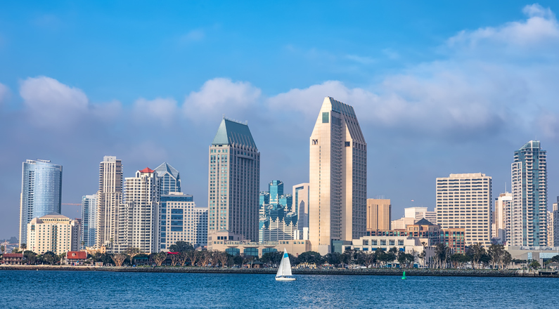 downtown san diego, california usa