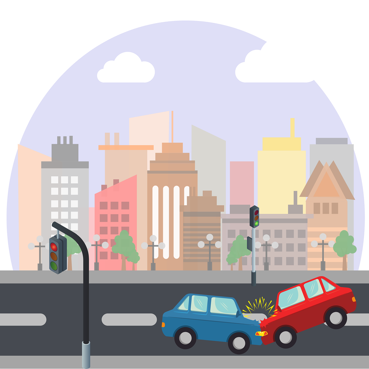 car accident illustration