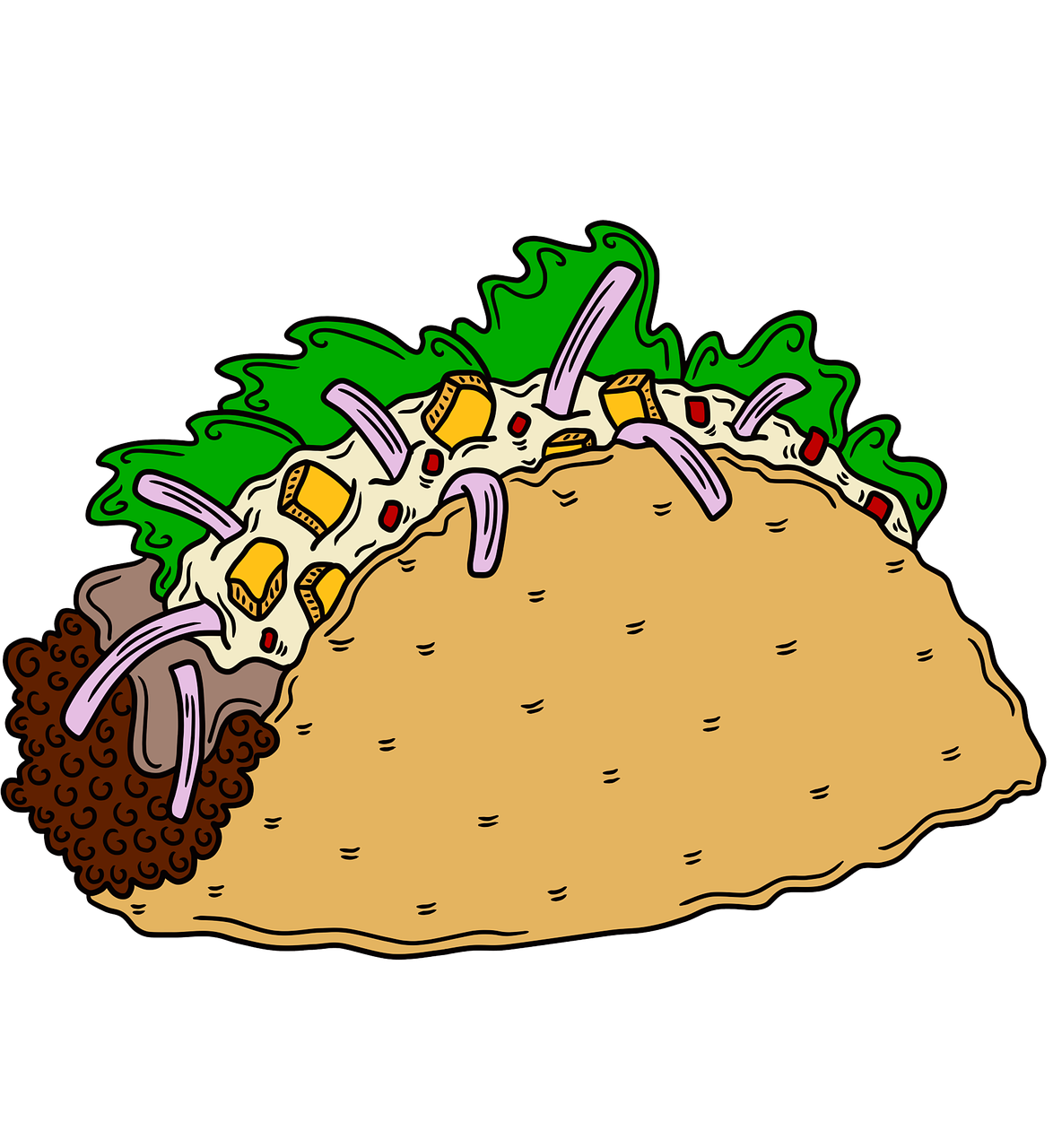 illustration of a taco